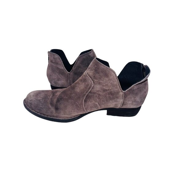 Born Kerri Final Suede Ankle Boots 9 Gray Brown Distressed Western Boho Cottage - Picture 9 of 12
